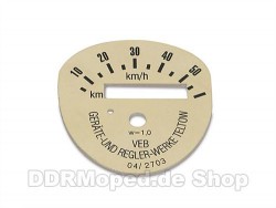 Ziffernblatt fr Tachometer (oval) - Simson SR1, SR2