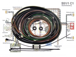 Kabelbaum Set fr Simson S51/1 C1 - 12V Elektronikzndung