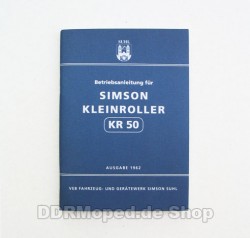 Betriebsanleitung Simson KR50 Ausgabe 1962