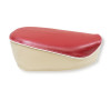 Sitzbezug bordeaux/creme - mit Spannring - fr Simson KR50